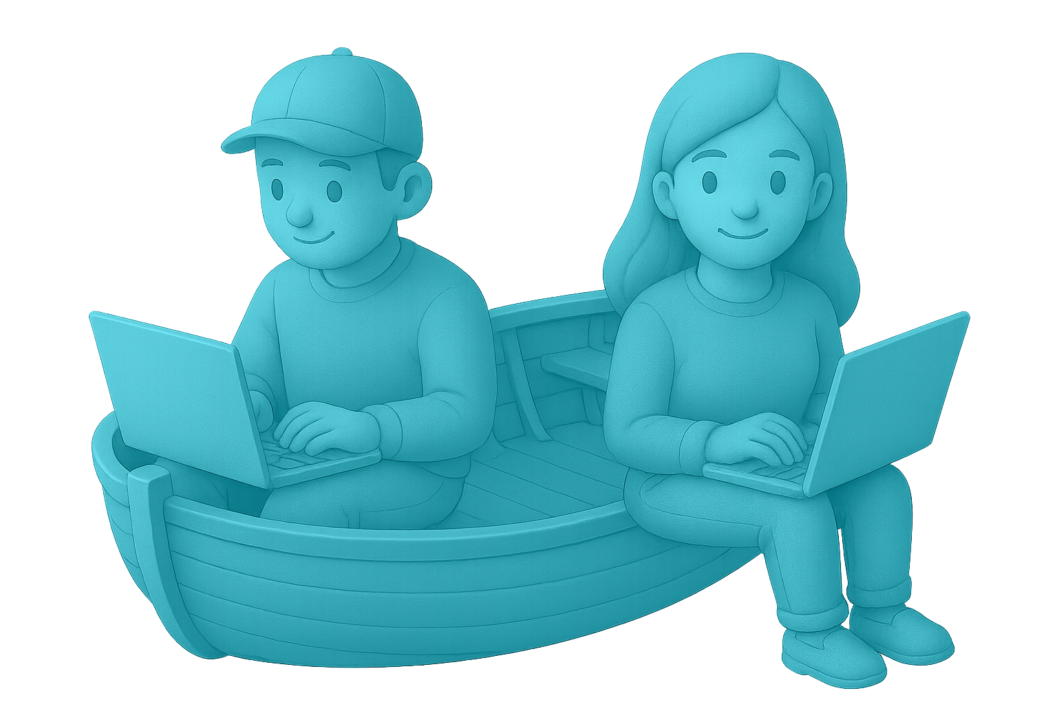 Symbolisches Bild eines Bootes auf ruhigem Wasser als Metapher für digitale Sicherheit und verlässliche IT-Infrastruktur und Team